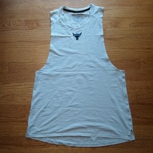 Under Armour Project Rock Charged Cotton Tank top in White